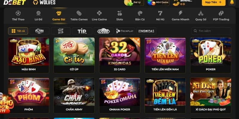 Trải nghiệm thế giới phong phú của game bài